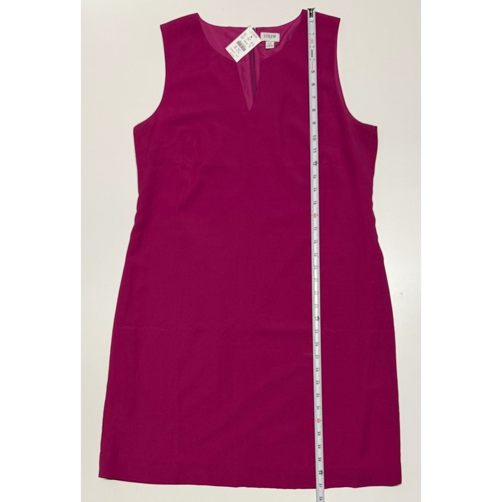 J.Crew Magenta Pink Sleeveless Split Neck Shift Dress BT110 Womens Size 12 NEW